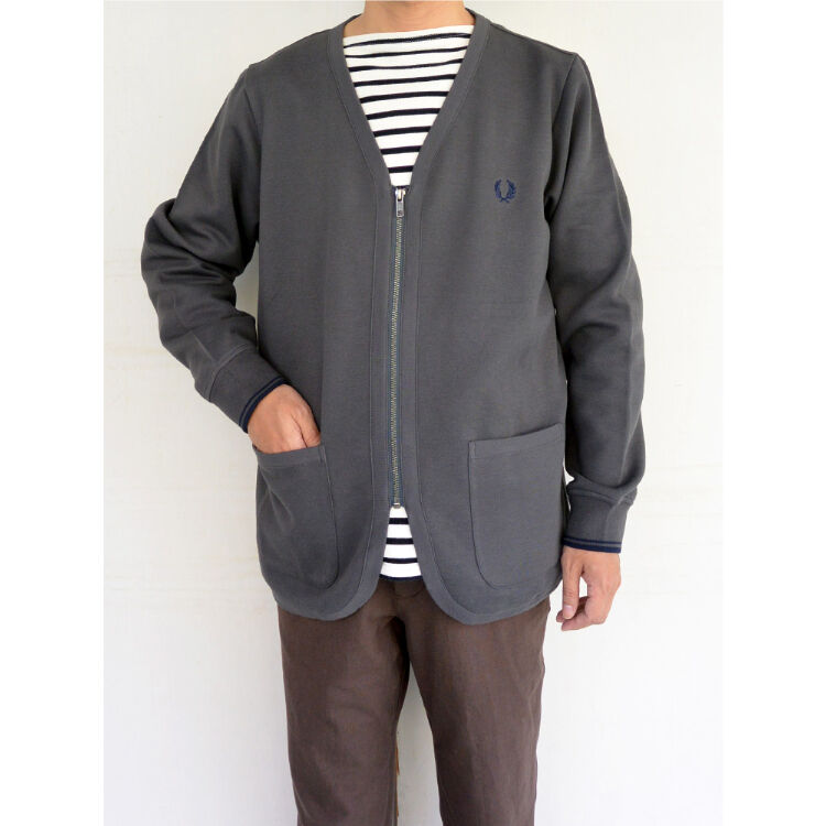 FRED PERRY ジップスルーカーディガン Zip Through V Neck Card FRED PERRY ジップスルーカーディガン Zip Through V Neck Card