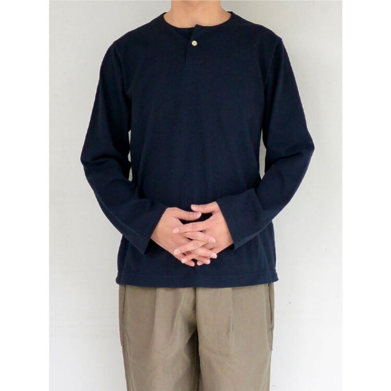 期間限定】Jackman ジャックマン Henley neck LS T-shirt Dar
