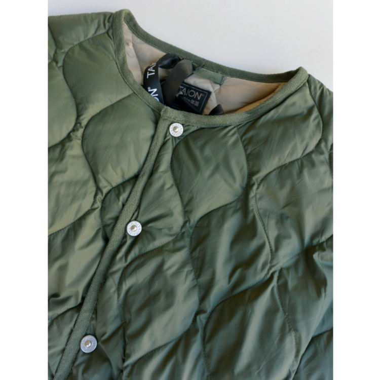 UNISEX】TAION ミリタリー クルーネック ダウンジャケット-ソフト