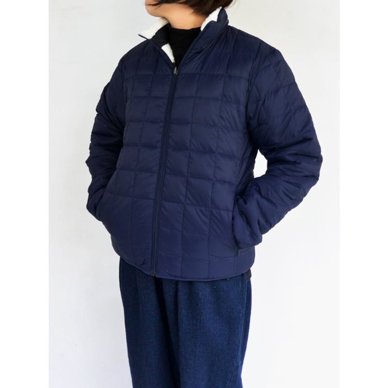 UNISEX】TAION マウンテン リバーシブル ダウン×ボア ジャケットNAVY 
