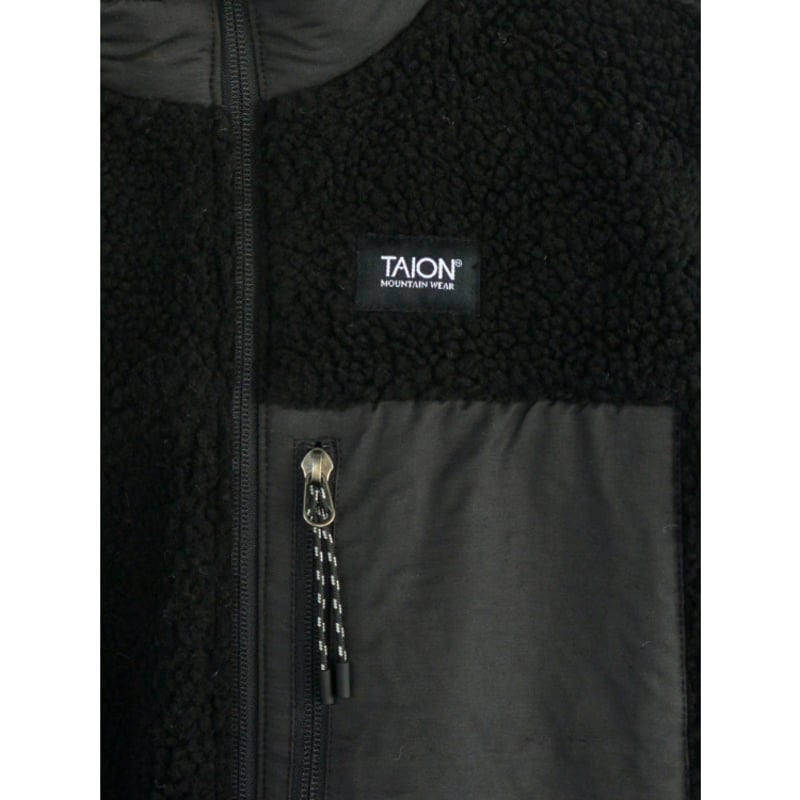 UNISEX】TAION マウンテン リバーシブル ダウン×ボア ジャケット BK