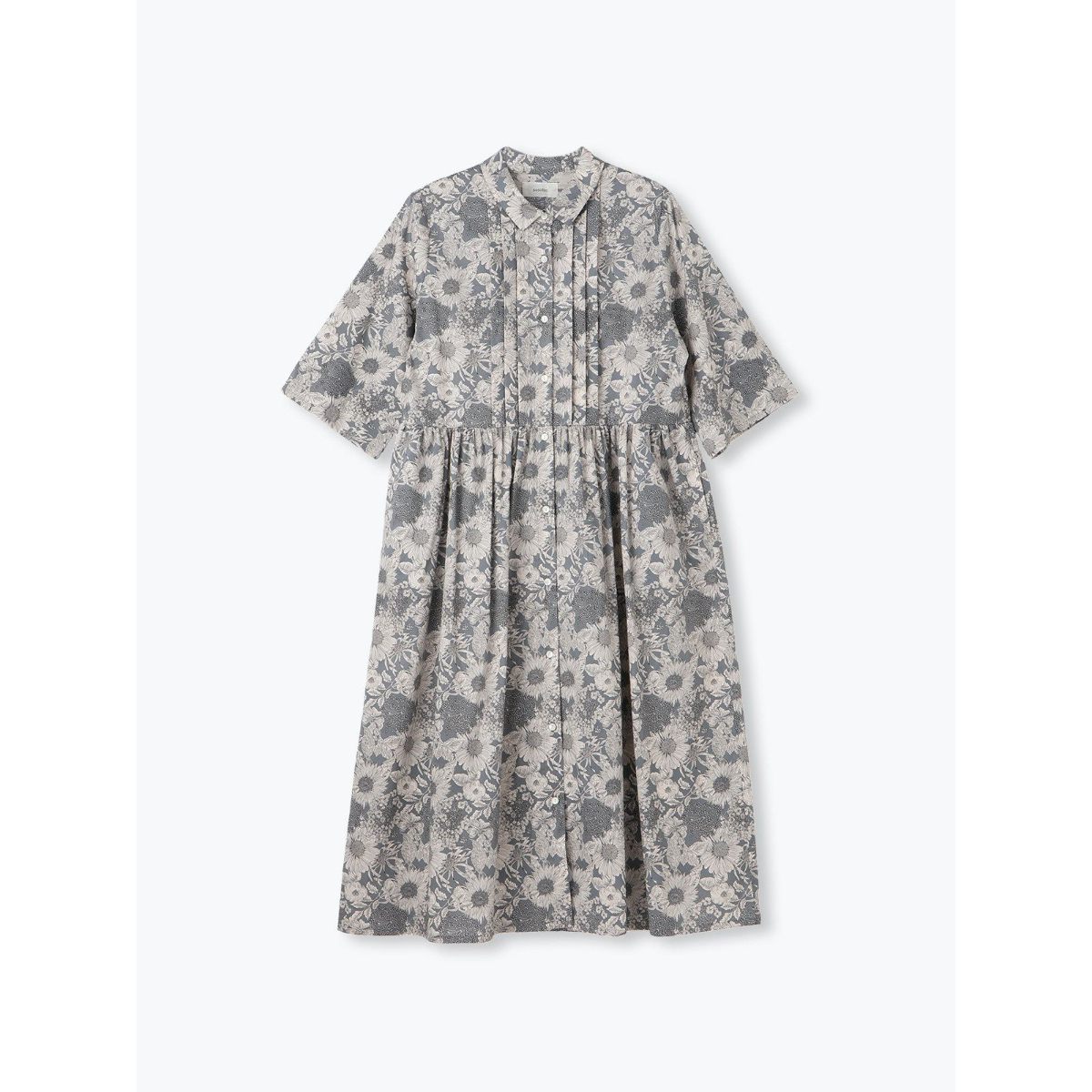 極美品sosotto LIBERTYPRINTチビ衿ピンタック　ワンピース sosotto(ソソット)LIBERTY PRINTチビ衿ピンタック前開きワンピース | Li