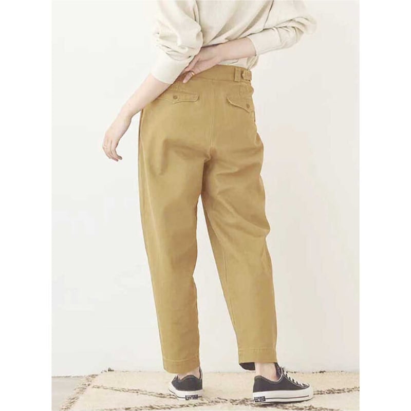 Khakito M52トラウザー へリーンボーンパンツ BEIGE | Little by