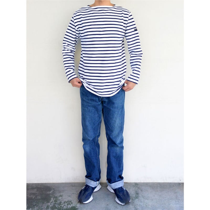SAINT JAMES セントジェームス OUESSANT ウエッソンボーダー NEIGE/M