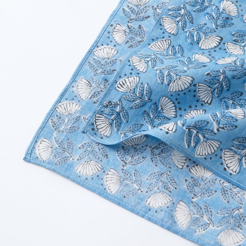 Horn Please STYLE ブロックプリントハンカチ Block-Print hand