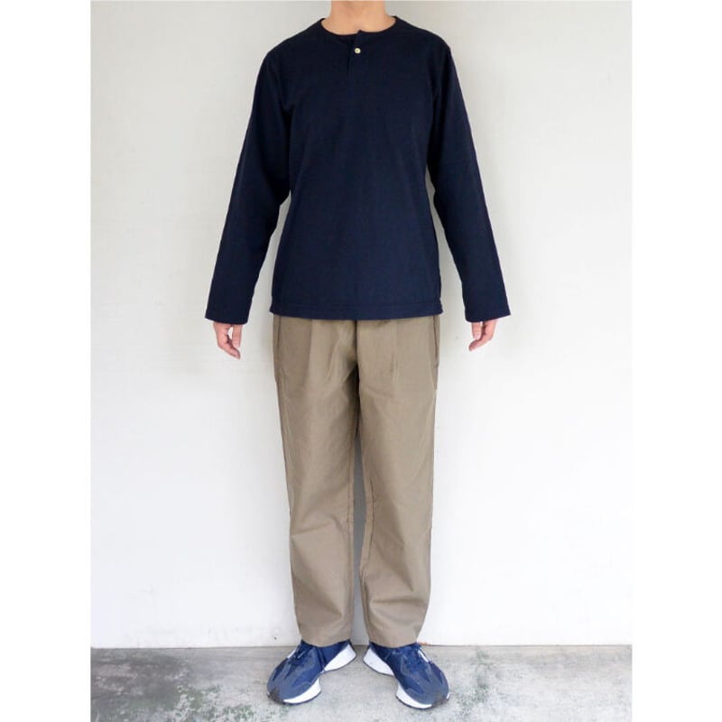 期間限定】Jackman ジャックマン Henley neck LS T-shirt Dar