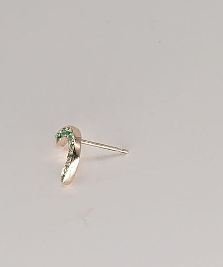 Rainbow pierced earrings-emelard-