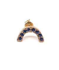 Rainbow pierced earrings-sapphire-