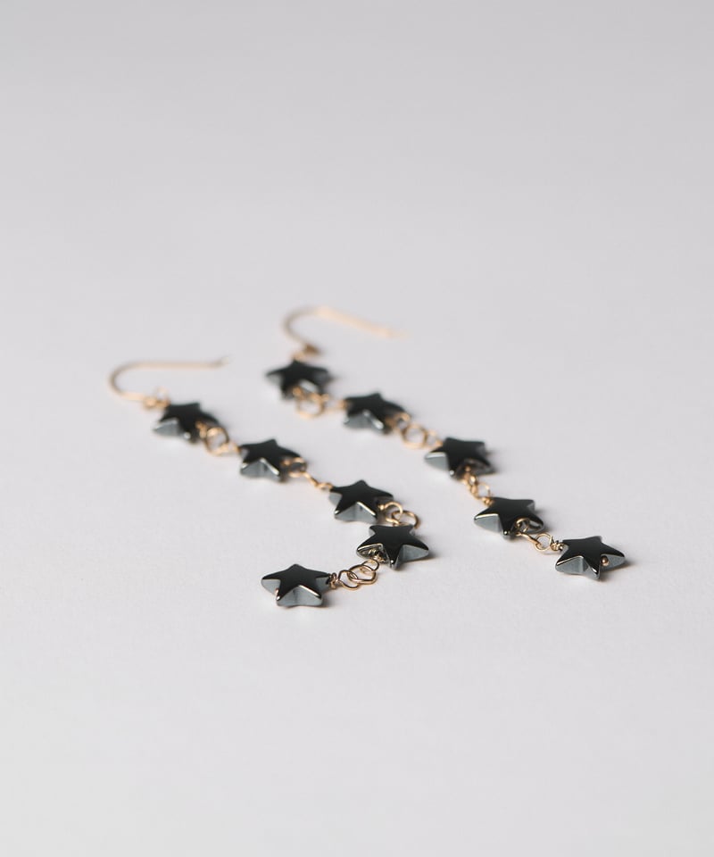 STAR earrings-k10/ヘマタイティン- | PLAFU