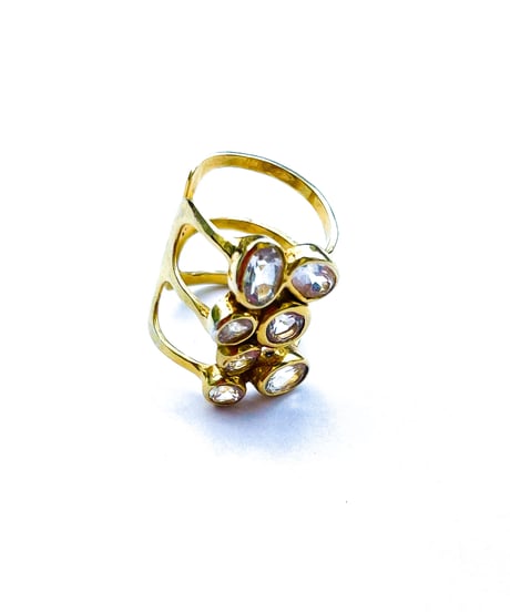 PLAFU7 gems earcuff &pinky ring