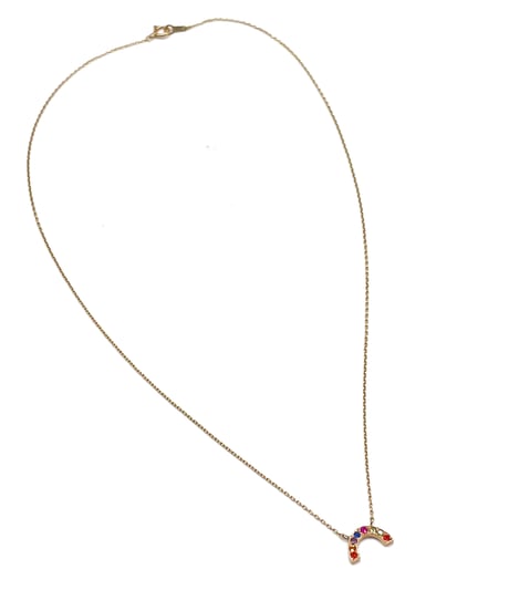 rainbow necklace マルチカラーサファイア