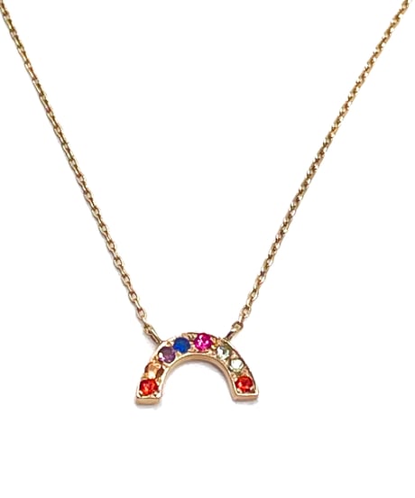 rainbow necklace マルチカラーサファイア