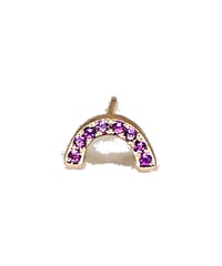 Rainbow pierced earrings -amethyst -