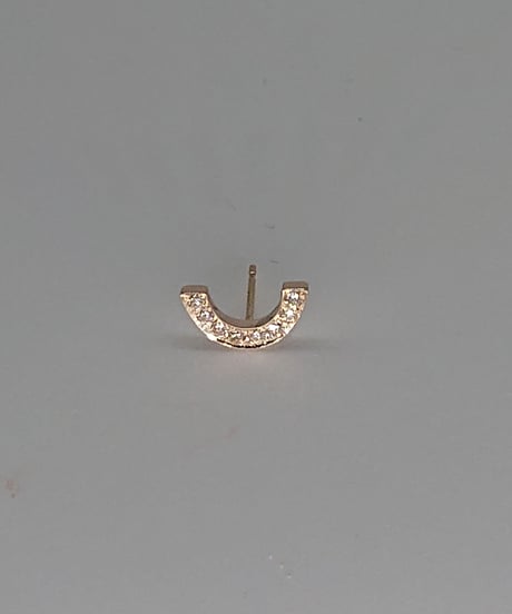 Rainbow pierced earrings-diamonds-