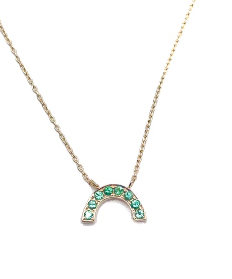 rainbow necklaces エメラルド