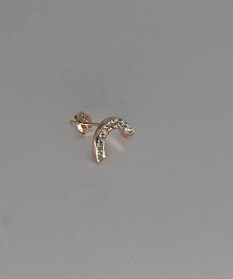 Rainbow pierced earrings-diamonds-