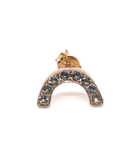 Rainbow pierced earrings-aquamarine-