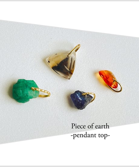piece of earth pendant top-モンタナアゲート-