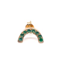 Rainbow pierced earrings-emelard-