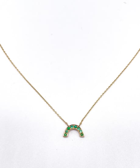 rainbow necklaces エメラルド