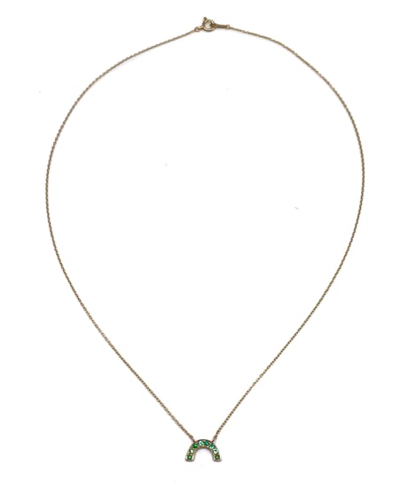 rainbow necklaces エメラルド