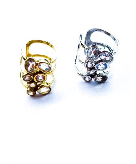 PLAFU7 gems earcuff &pinky ring