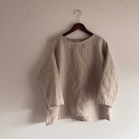 リネンのゆったりTシャツ  七分袖　10色