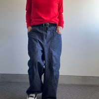 こだわりデニムの太パンツ