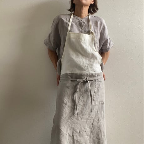 リネン２トーンエプロン　色々