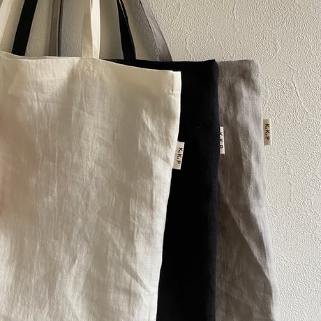 リネンのトートバッグ　中　10色