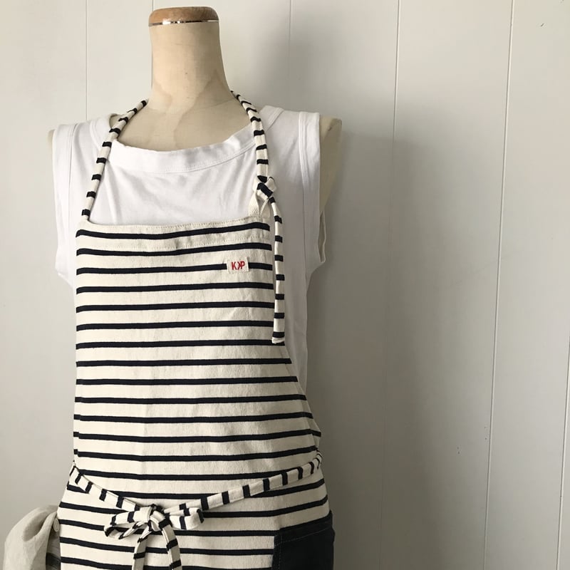 ボーダーニットエプロン | K.K.P