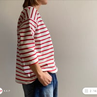 こだわりボーダー4色    ゆったり七分袖