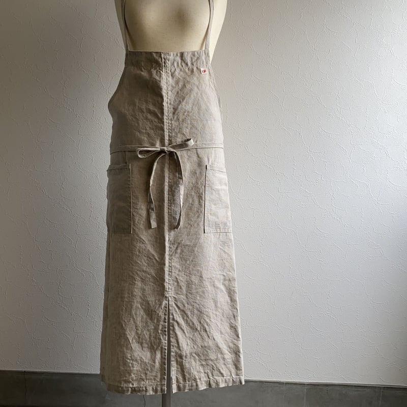 カフェなエプロン リネン生成り | K.K.P