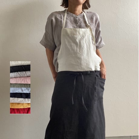 リネン２トーンエプロン　色々