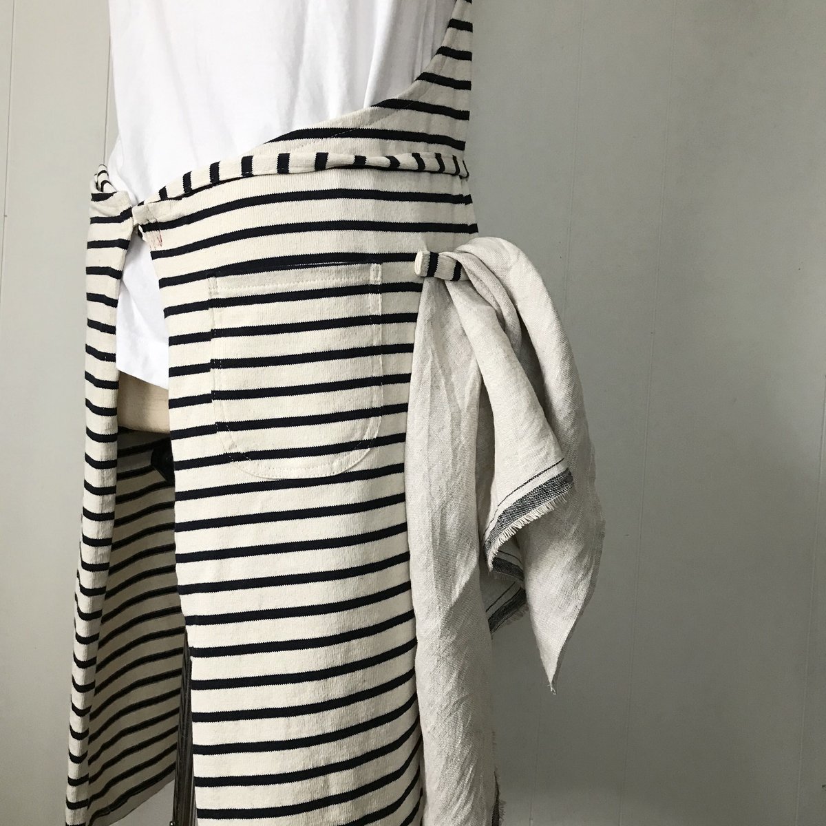 ボーダーニットエプロン | K.K.P