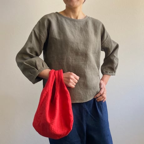 リネンのぼってりバッグ　小　14色