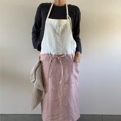 リネン２トーンエプロン　色々