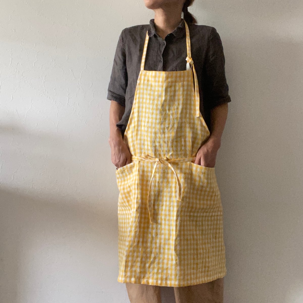 アンティーク　ギンガムチェックエプロン エプロン（ ギンガムチェック ） - フランス雑貨 メゾン・ド