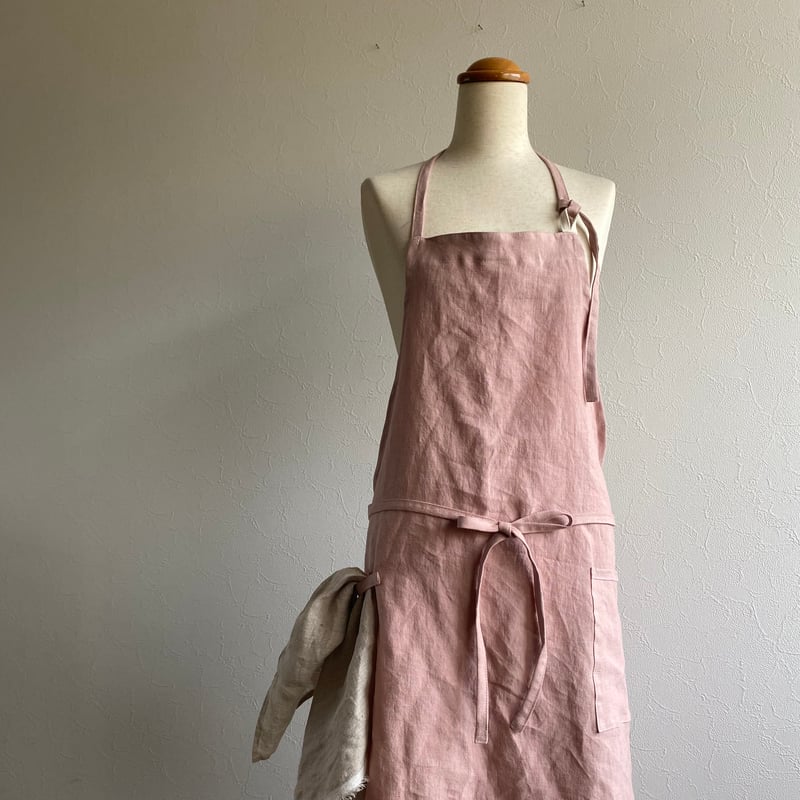 リネンシンプルエプロン 6色 | K.K.P