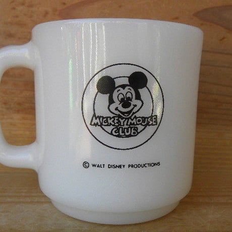 ミルクガラス LIBBEY GLASS MUG MICKY MOUSE