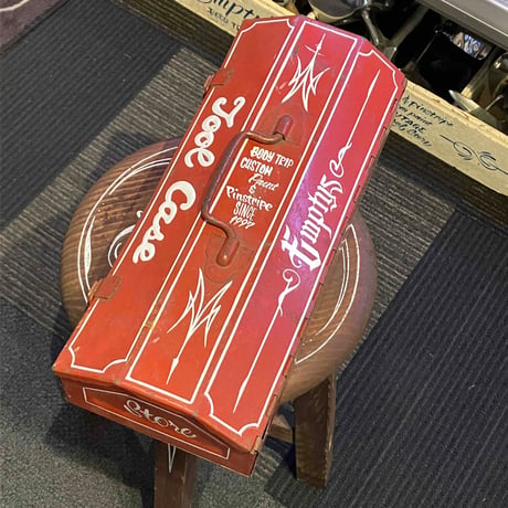 ビンテージ スティール製 ツールボックス レッド