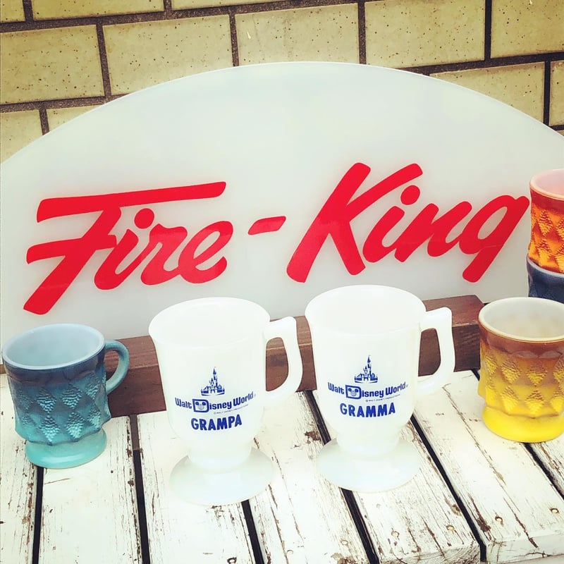 バーガーキング2個セット ステッカー付き フェデラル ミルクガラス