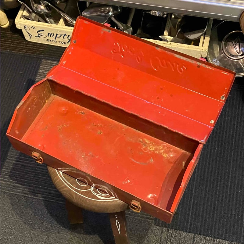 ビンテージ スティール製 ツールボックス レッド | EMPTYS