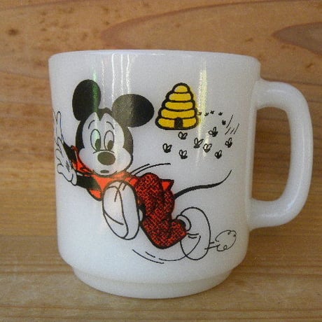 ミルクガラス LIBBEY GLASS MUG MICKY MOUSE