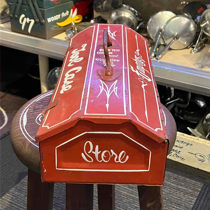 ビンテージ スティール製 ツールボックス レッド | EMPTYS