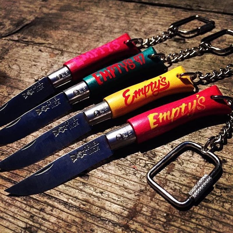 エンプティーズオリジナル オピネル ナイフ型キーホルダー レッド | EMPTYS