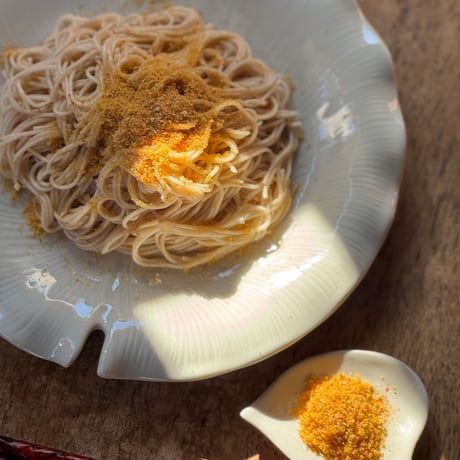 からすみパウダーと とうがらし麺のset （ドライ柚子胡椒＆からすみパウダー30g・とうがらし麺3食SET）