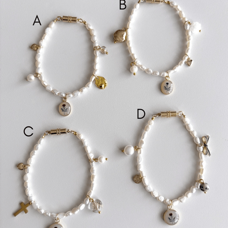 amulet - pearl bracelet