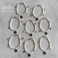 amulet - pearl bracelet [black]