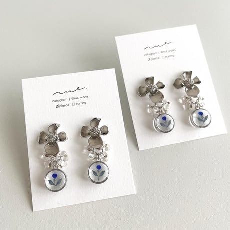 blue rose - silver
